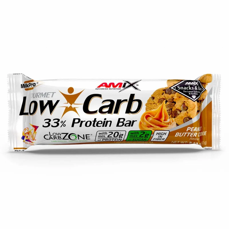 Newtritions Amix Low Carb 33% Bar Barretta Proteica Gusto Biscotto & Burro d'Arachidi 60g