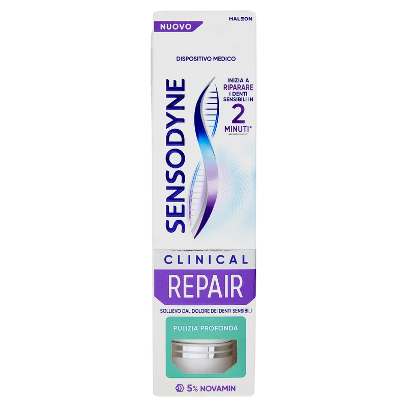 Sensodyne Clinical Repair Pulizia Profonda,inizia a riparare i Denti Sensibili in 2 min*,Menta,75ml
