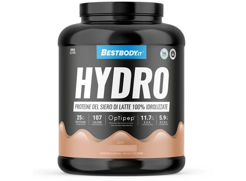 Bestbody Hydro PRO Proteine del Latte Idrolizzate Optipep DH4 Gusto Wafer Nocciola 700g
