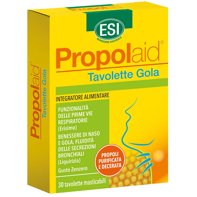 Esi PropolGola Zenzero 30 Tavolette Masticabili