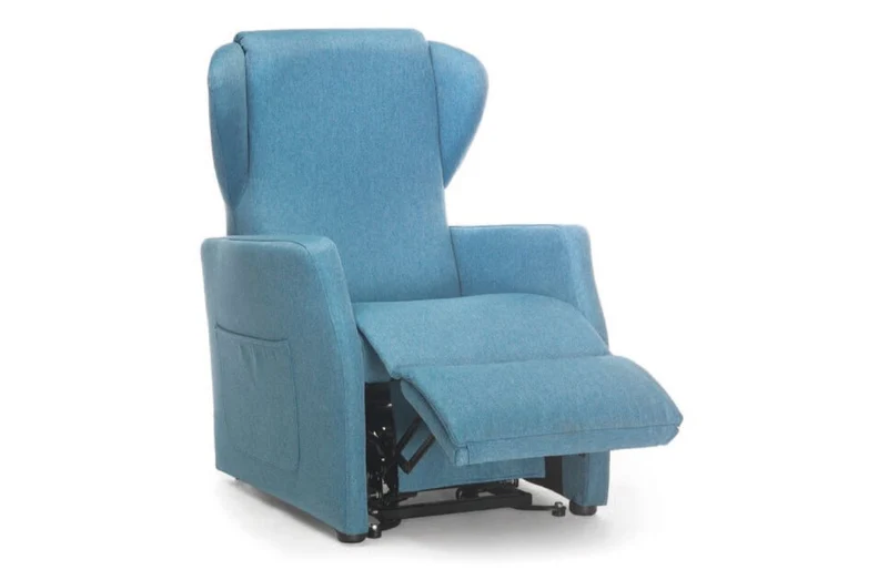 Mopedia Poltrona Elevabile Ninfea con Roller 4 Ruote 50mm PO401 Blu