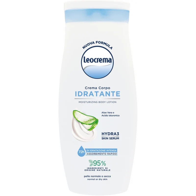 Leocrema - Crema Corpo Idratante Fluida Aloe Vera & Acido Ialuronico - 250ml
