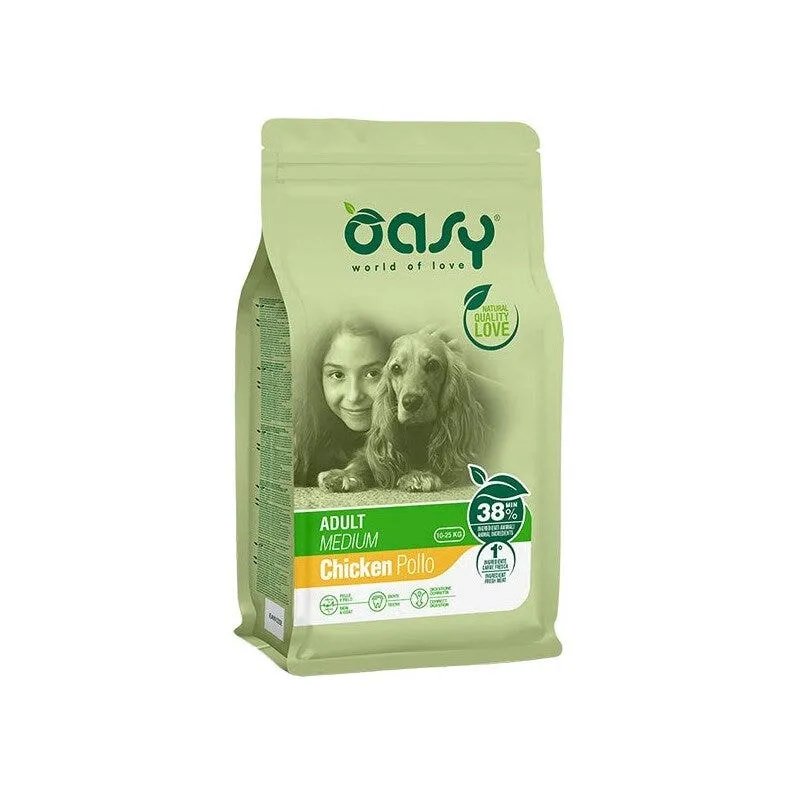 Oasy Adult Medium Con Pollo Per Cani Adulti 3kg