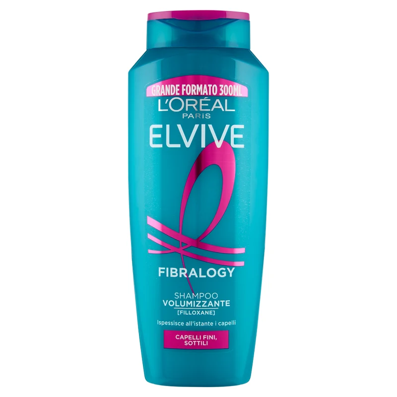 L'Oréal Paris Elvive Fibralogy Shampoo Volumizzante per Capelli Fini, Sottili