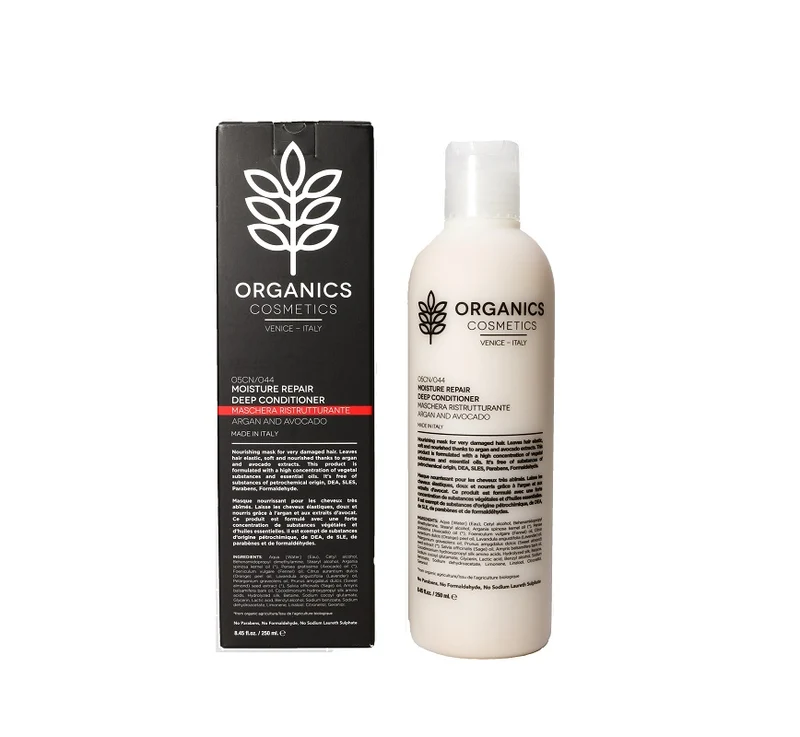 ORGANICS COSMETICS MOISTURE REPAIR DEEP CONDITIONER ARGAN AND AVOCADO 250 ML