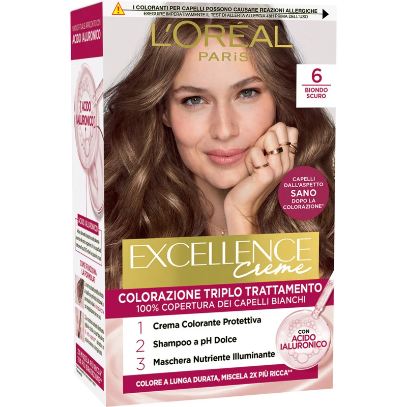 L'Oréal Paris Excellence Creme Colorazione Triplo Trattamento 6 Biondo Scuro