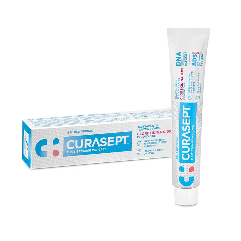Curasept Dentifricio 0,05 Clorexidina, Trattamento Placca e Carie, 75ml