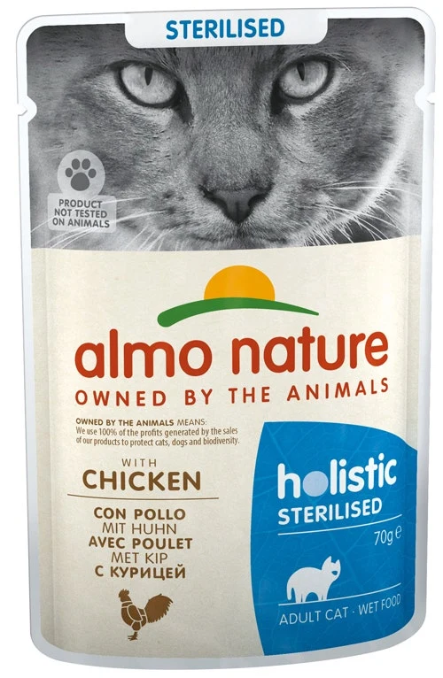 Almo Nature Anti-Hairball Cibo Umido Con Pollo Fresco Per Gatti Adulti Bustina 70g