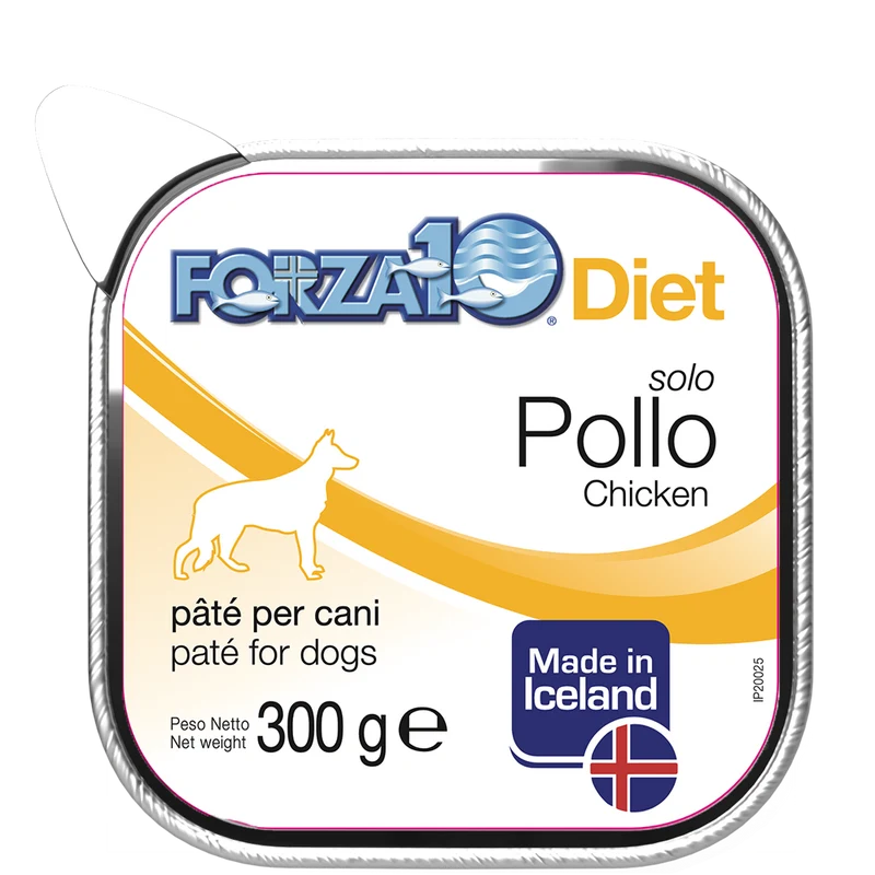 Forza10 Solo Diet Pollo Paté Per Cani Adulti Vaschetta 300g