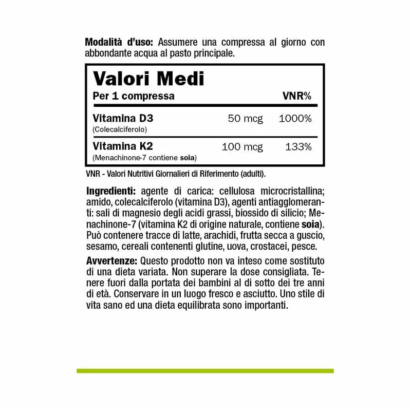 Natroid Vitamin D-3 2000IU + K2 120 Compresse