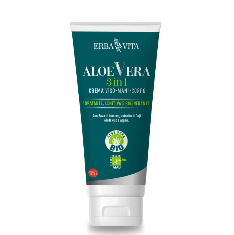 Erba Vita Aloe Vera Crema in 3 in 1 Mani/Viso/Corpo 200ml