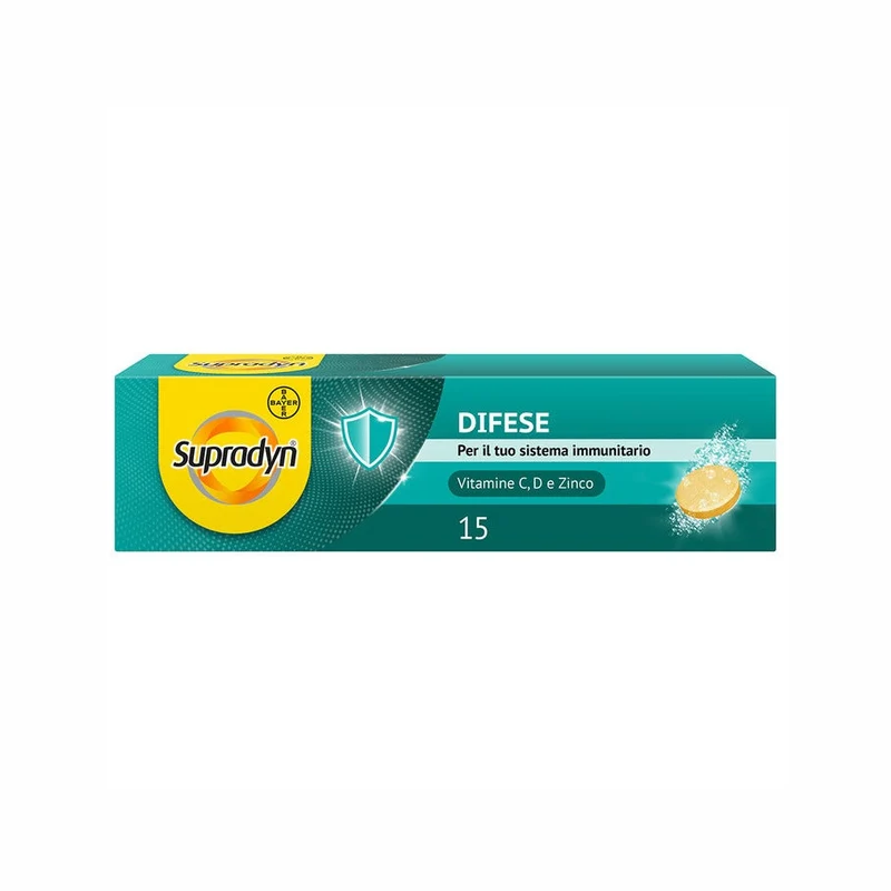 Supradyn Difese Integratore per il Sistema Immunitario con Vitamina C D e Zinco 15 Compresse Eff