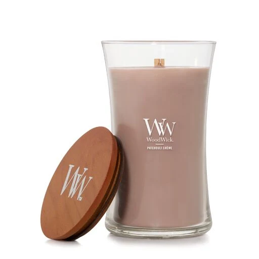 Woodwick - Candela grande Patchouli Creme