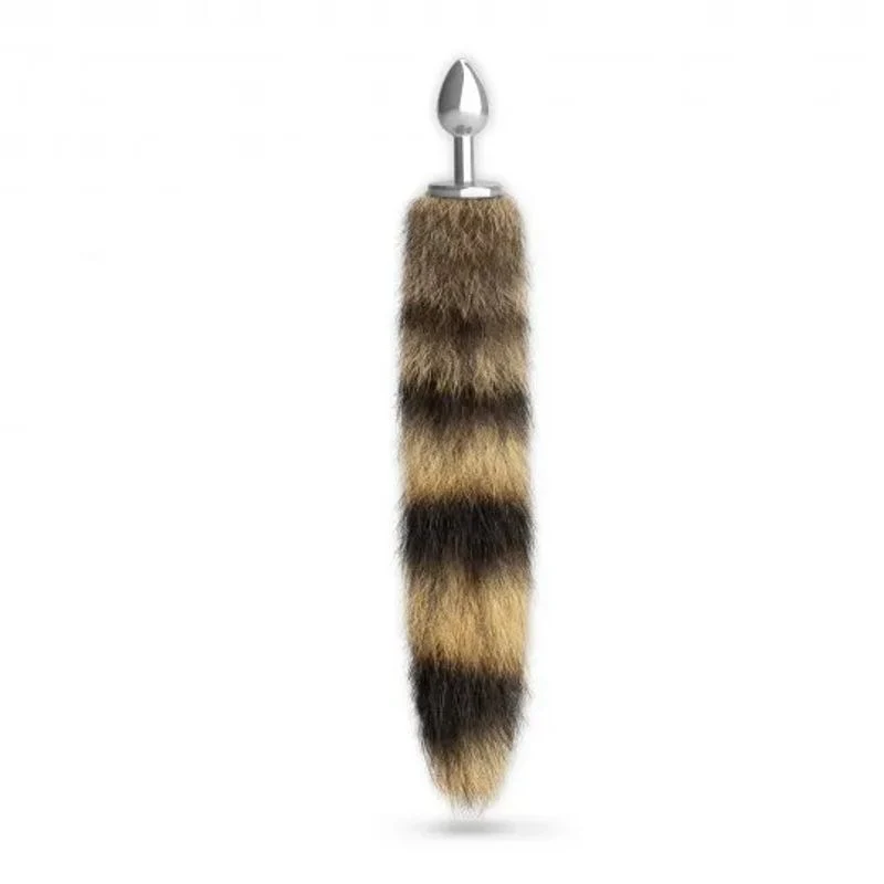 Crushious Plug Anale Foxy in Metallo Argentato con Coda