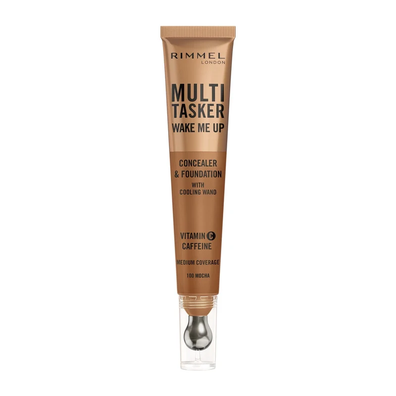 Rimmel Multi-tasker Wake Me Up Correttore & Fondotinta Formula Vegana 100 Mocha 20ml