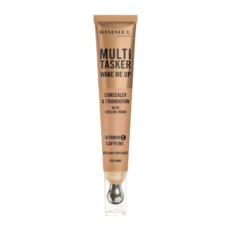 Rimmel Multi-tasker Wake Me Up Correttore & Fondotinta Formula Vegana 050 Sand 20ml