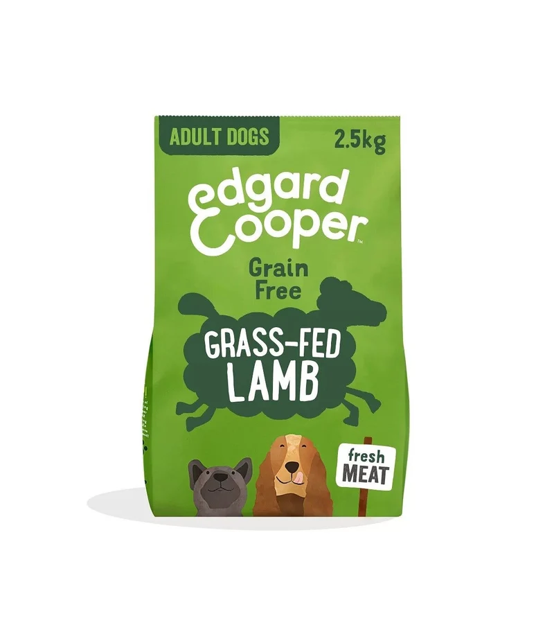 Edgard & Cooper Adult Agnello Nutrito Con Erba Senza Cereali Cibo Secco per Cani 2,5kg