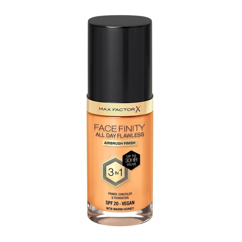 Max Factor Fondotinta Facefinity All Day Flawless 3In1 W78 Warm Honey 30ml
