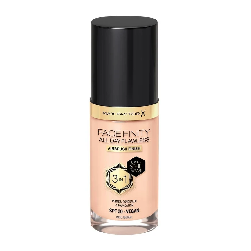 Max Factor Fondotinta Facefinity All Day Flawless 3In1 N55 Beige 30ml