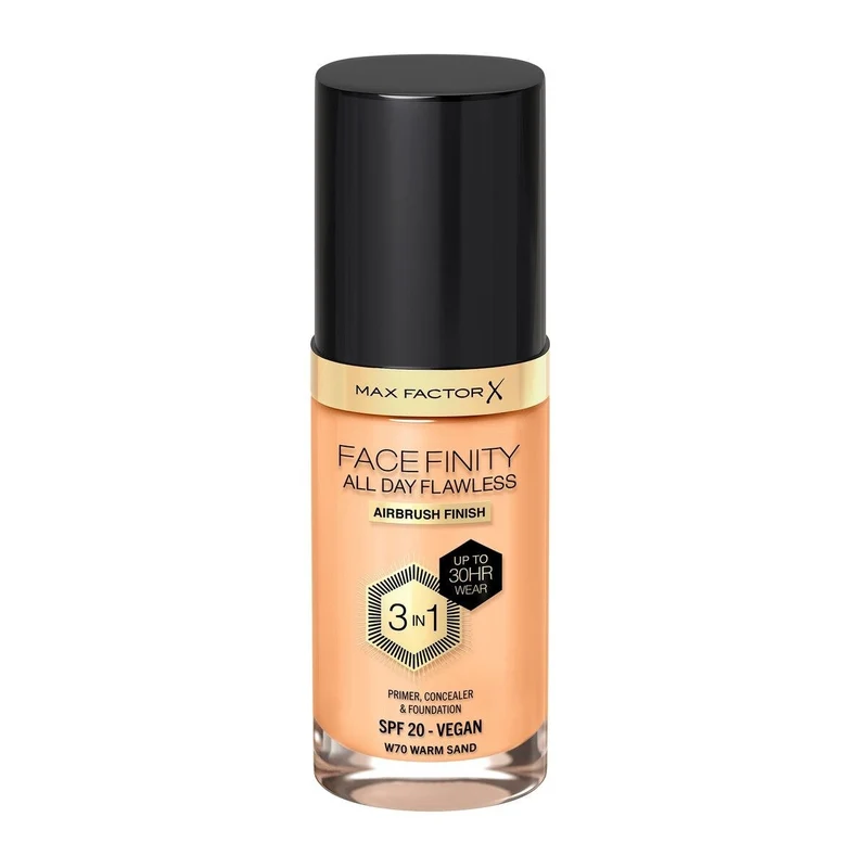 Max Factor Fondotinta Facefinity All Day Flawless 3In1 W70 Warm Sand 30ml
