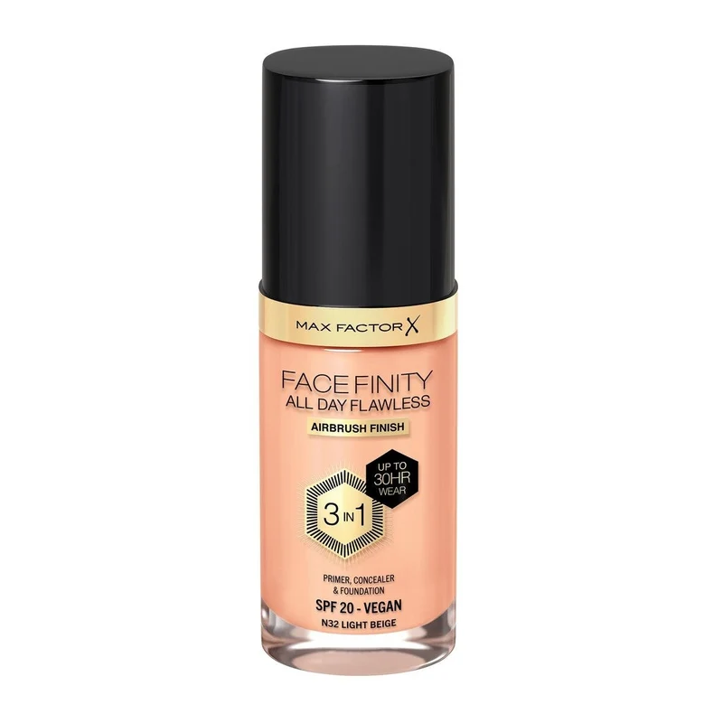 Max Factor Fondotinta Facefinity All Day Flawless 3In1 N32 Light Beige 30ml