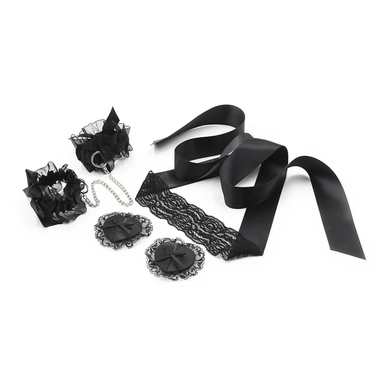 Crushious Set Di Pizzo Nero Lace Me Up