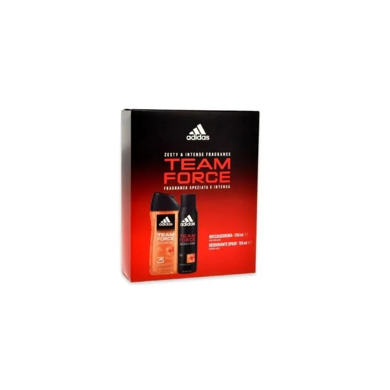 Adidas Cofanetto Team Force Docciaschiuma 250ml + Deo Spray 150ml