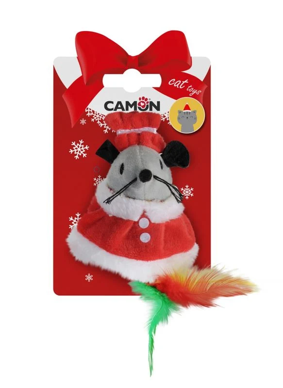 Camon Gioco Topino Con Vestito Natalizio Per Gatti