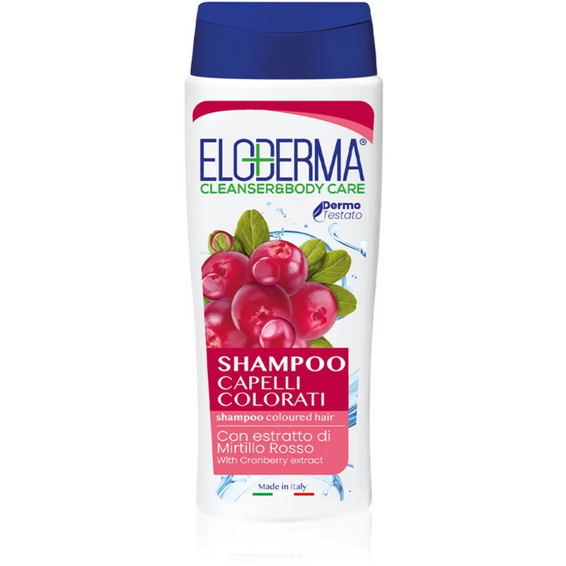 ELODERMA - Shampoo per capelli colorati con estratto di mirtillo rosso - 75 ml