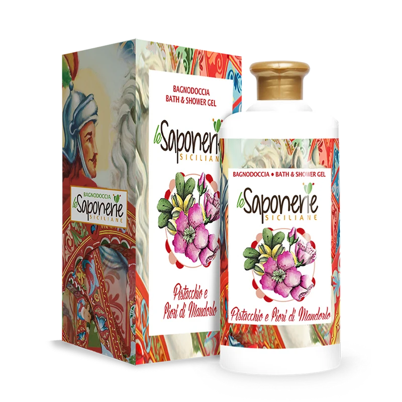 LE SAPONERIE SICILIANE BagnoDoccia Pistacchio e F.Mandorlo 500 ML