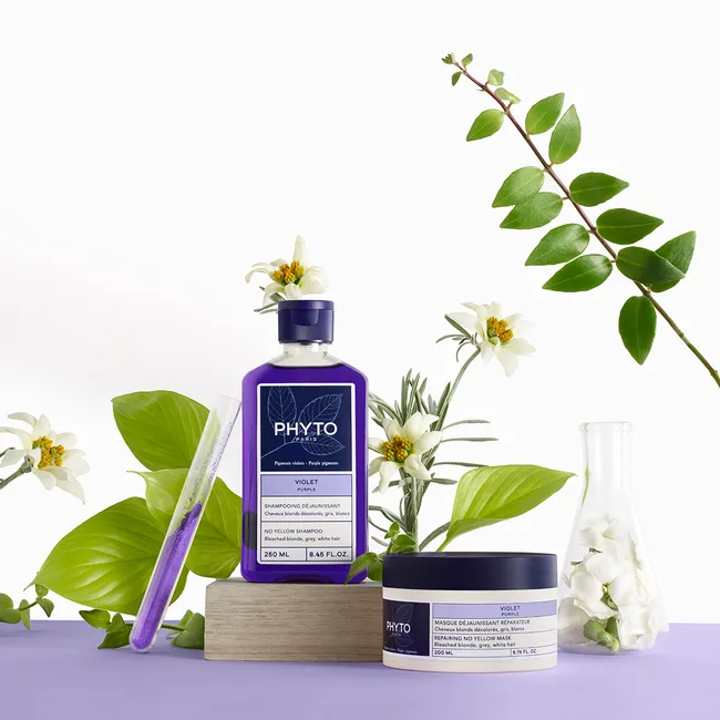 Phyto Violet Maschera Anti-giallo Riparatrice Per Capelli Decolorati, Grigi e Bianchi 200ml