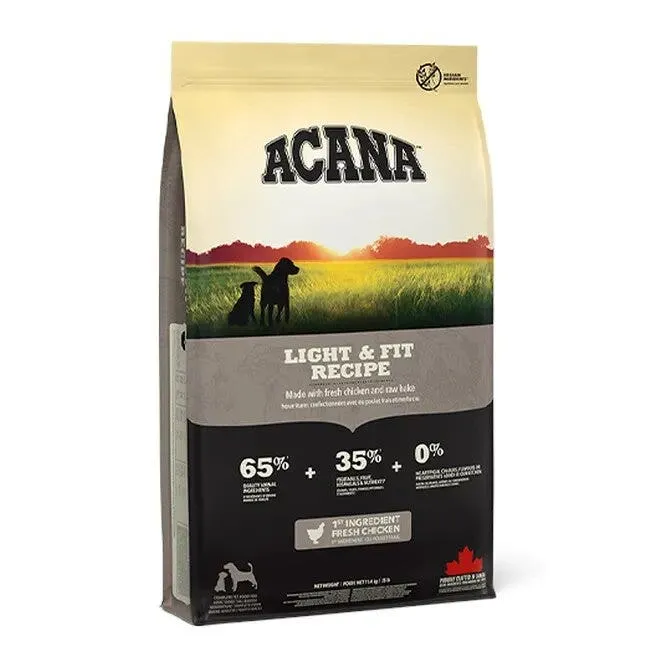 Acana Cane Light & Fit Recipe Crocchette Sacco 11,4 Kg