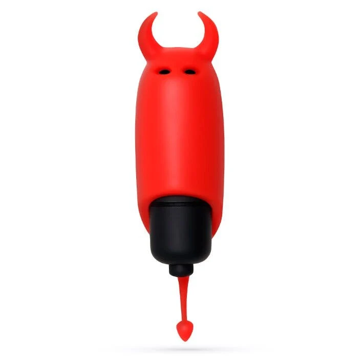Crushious O-Pet Vibratore Tascabile Diavolo Con Palla A 10 Vibrazioni Rosso