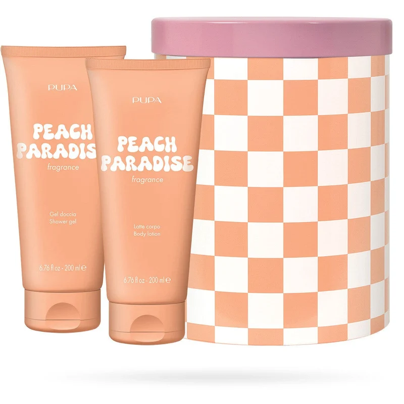 Pupa Happy Box Kit Peach Paradise Gel Doccia 200ml + Latte Corpo 200ml