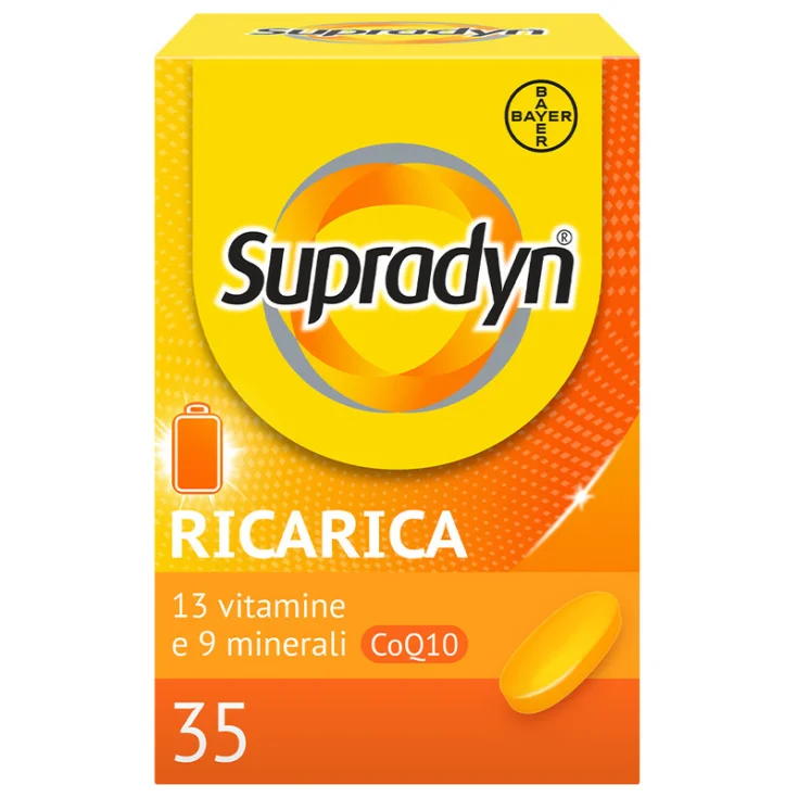 Supradyn Ricarica Multivitaminico Completo, Vitamine e Minerali per Adulti, 35 Compresse