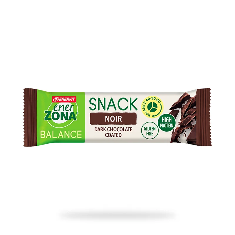 Enerzona Barretta Snack Noir Cioccolato Fondente, Barretta Proteica da 33g