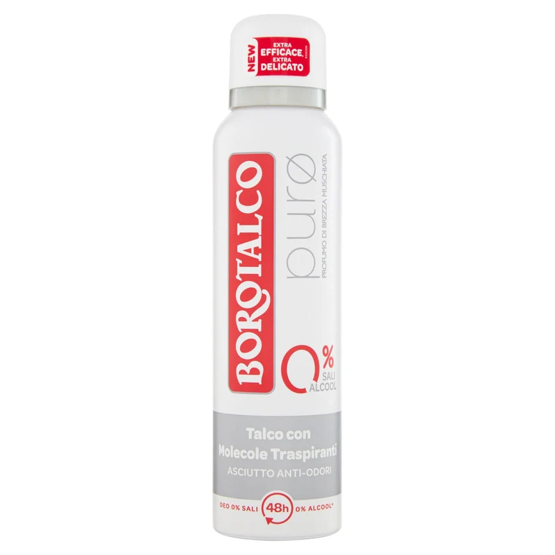 Borotalco purø Profumo di Brezza Muschiata Deo 0% Sali 150 ml