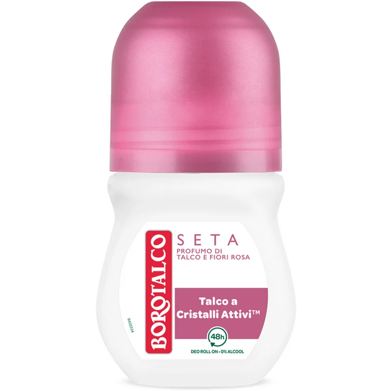 BOROTALCO - Deodorante Roll-On Seta Profumo di Talco e Fiori di Rosa - 50 ml