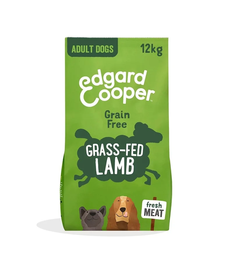 Edgard & Cooper Adult Agnello Nutrito Con Erba Senza Cereali Cibo Secco per Cani 12kg