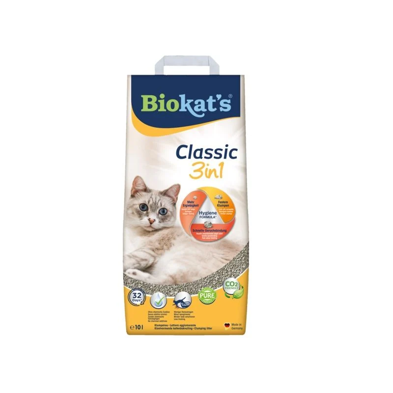 Biokat's Natural Classic 3in1 lettiera in argilla naturale per gatti 10kg