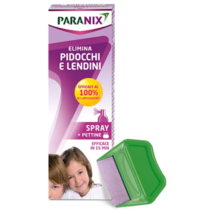 Paranix Spray Trattamento Pidocchi e Lendini con Pettine 100ml