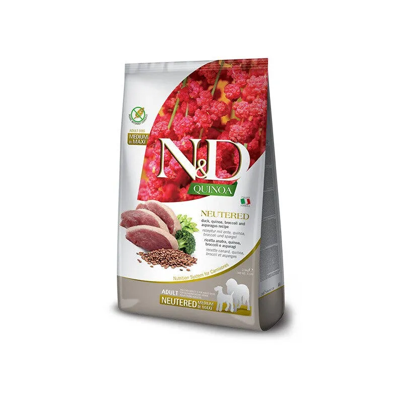 Farmina Natural & Delicious Medium & Maxi Quinoa Neutered Anatra Broccoli Asparagi Per Cani Adulti 2.5kg