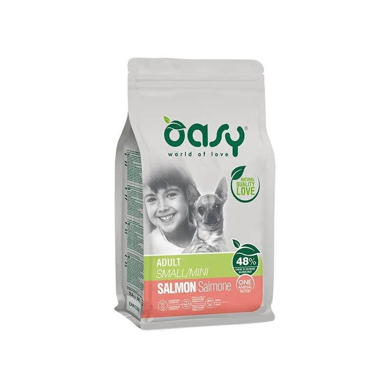 Oasy One Animal Protein Adult Small & Mini Con Salmone Per Cani Adulti 800g