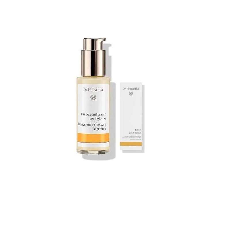 Dr. Hauschka On Pack fluido equilibrante giorno 50ml + latte detergente 10ml