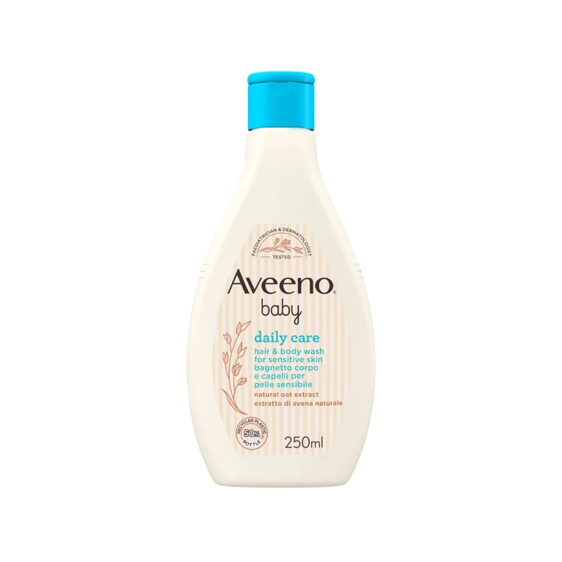 Aveeno Baby Daily Care Bagnetto Corpo E Capelli per Pelli Delicate, Senza Solfati e Parabeni, 250 ml