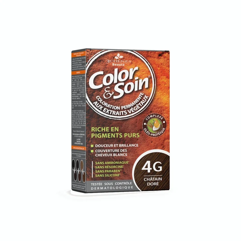Les 3 Chenes Color & Soin Kit Tinta Capelli 4G Castano Dorato