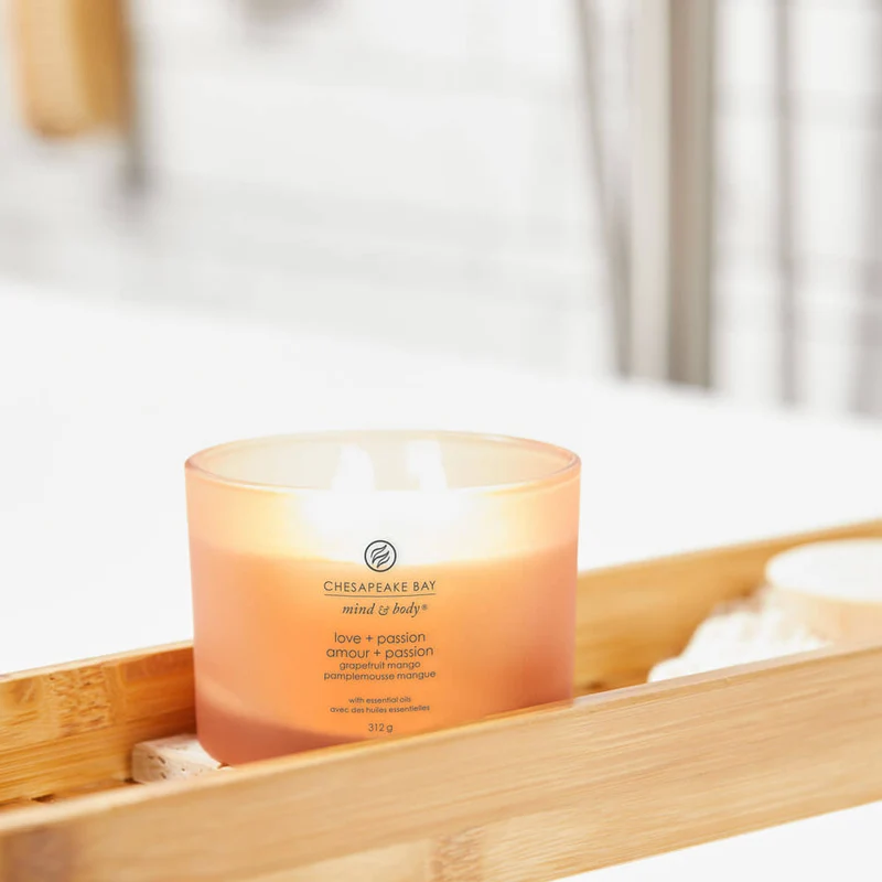 Chesapeake Bay - Candela a 3 stoppini Love & Passion (Grapefruit Mango)