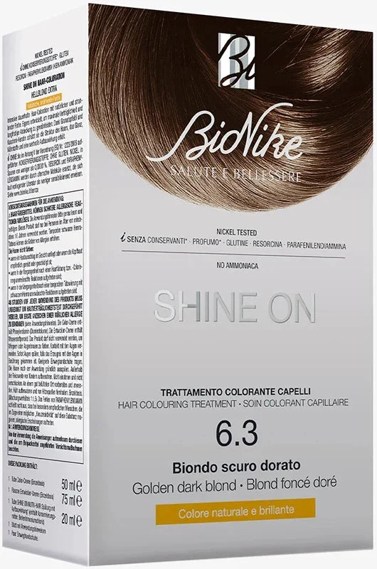 SHINE ON BIONDO SCURO DORATO 6,3 FLACONE 75 ML + TUBO 50 ML