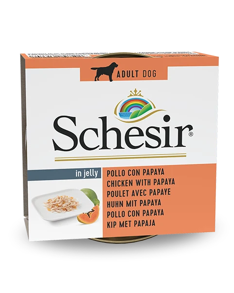 Schesir Pollo Con Papaya Cibo Umido Cani Adulti Lattina 150 g