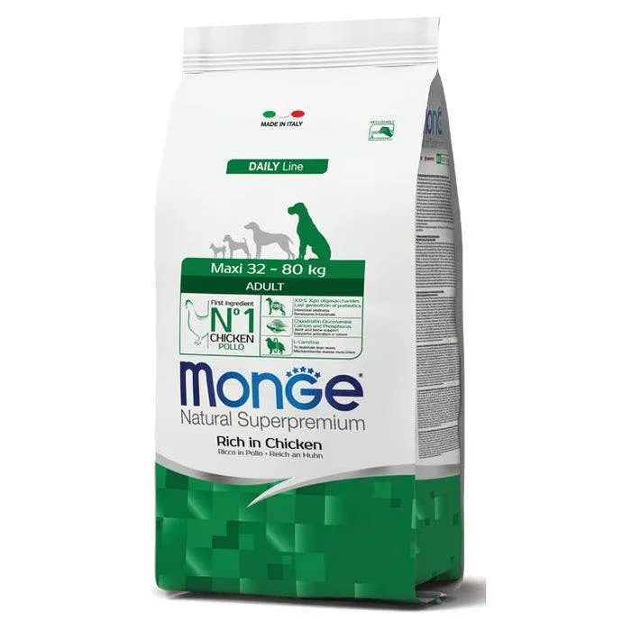 Monge Ricco Di Pollo Cibo Secco Per Cani Adulti Taglia Grande Sacco 3 Kg
